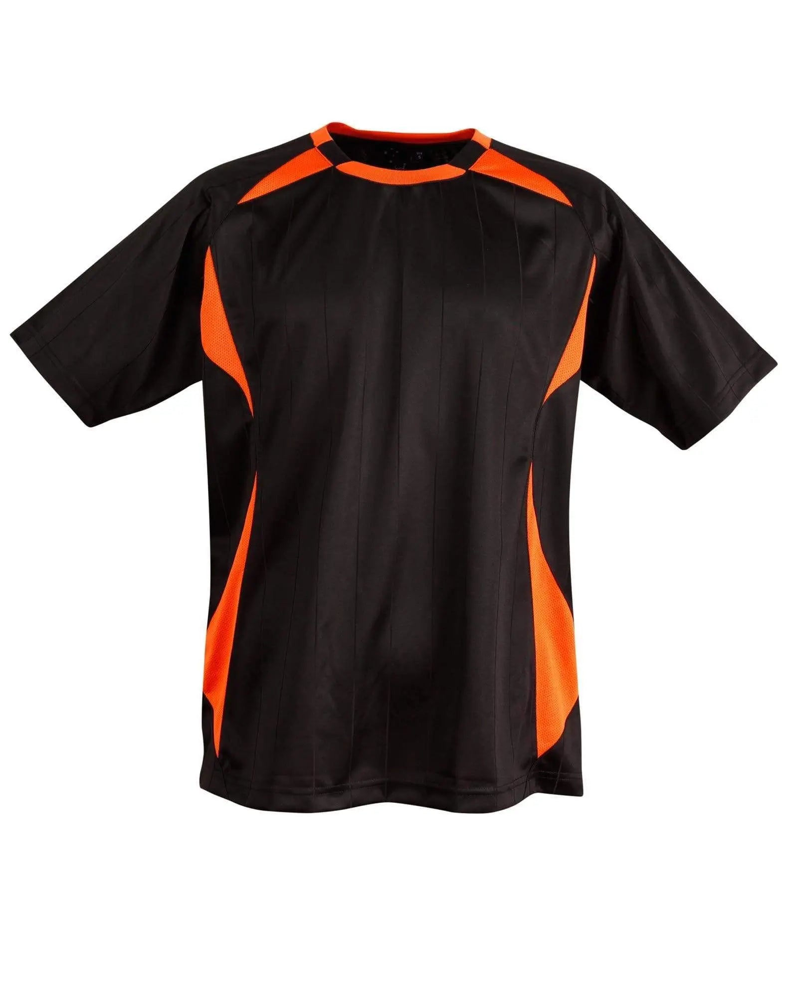 Shoot Soccer Tee Adult Ts85 Casual Wear Winning Spirit Black/Orange S